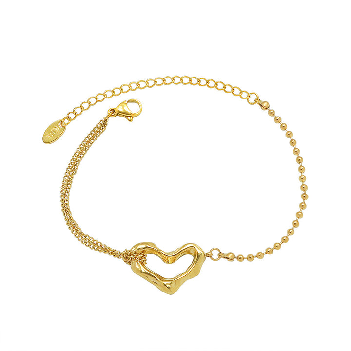 Love Pendant Simple Fashion 18k Gold Bracelet