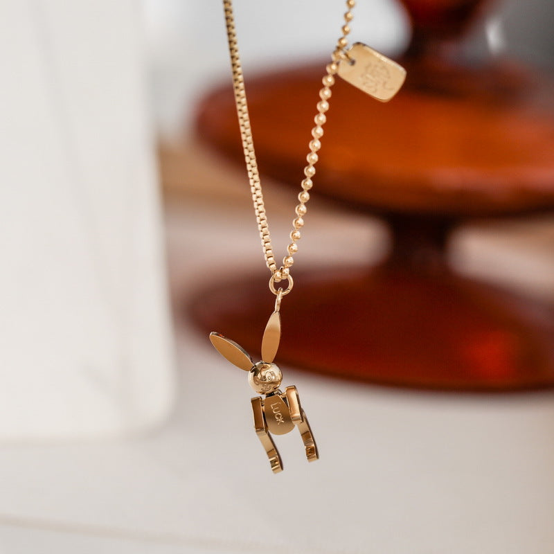 14K Gold Rabbit Pendant Neckchain