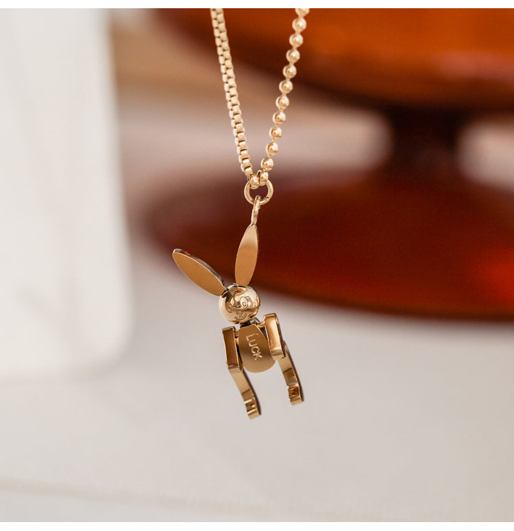 14K Gold Rabbit Pendant Neckchain