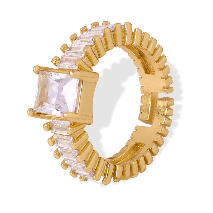 Luxury Geometric Design Open Ring