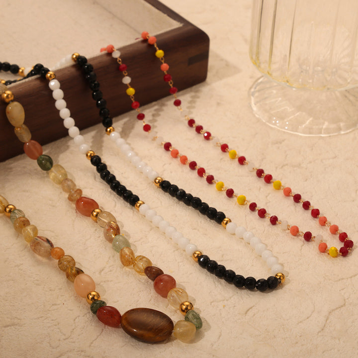 New Retro Light Luxury Handmade Agate Necklace