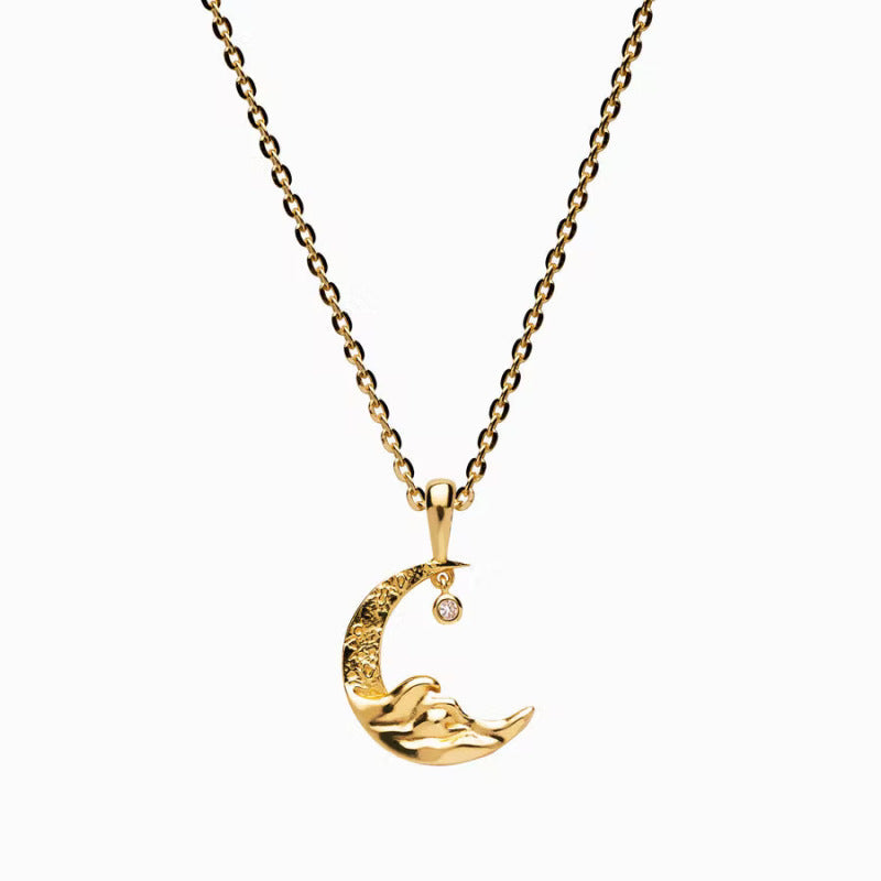 14k Golden Moon Pendant