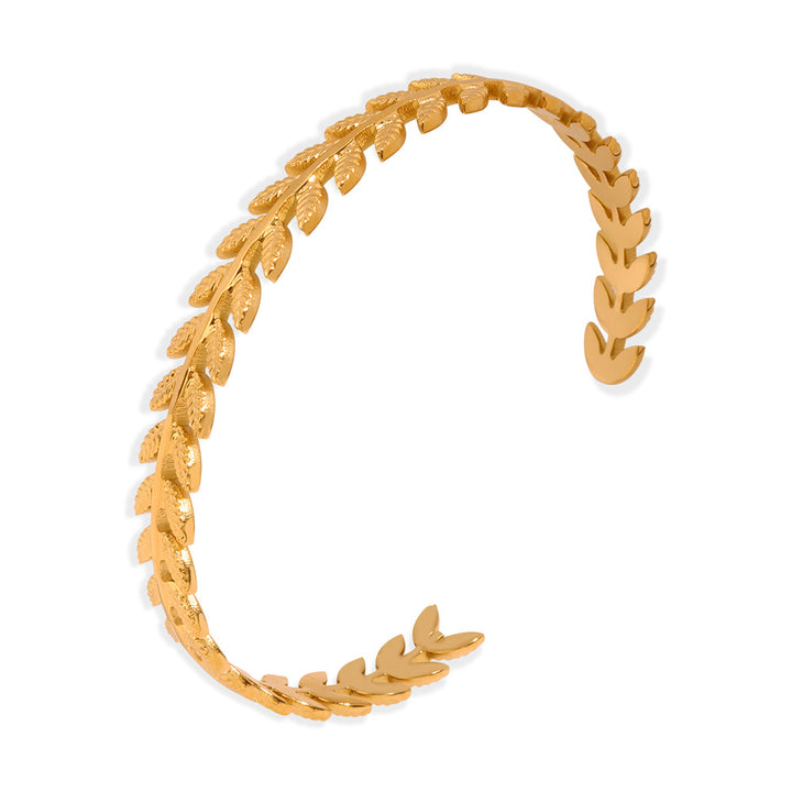 Wheat ear shape open bracelet