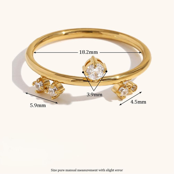 14k gold crown diamond ring