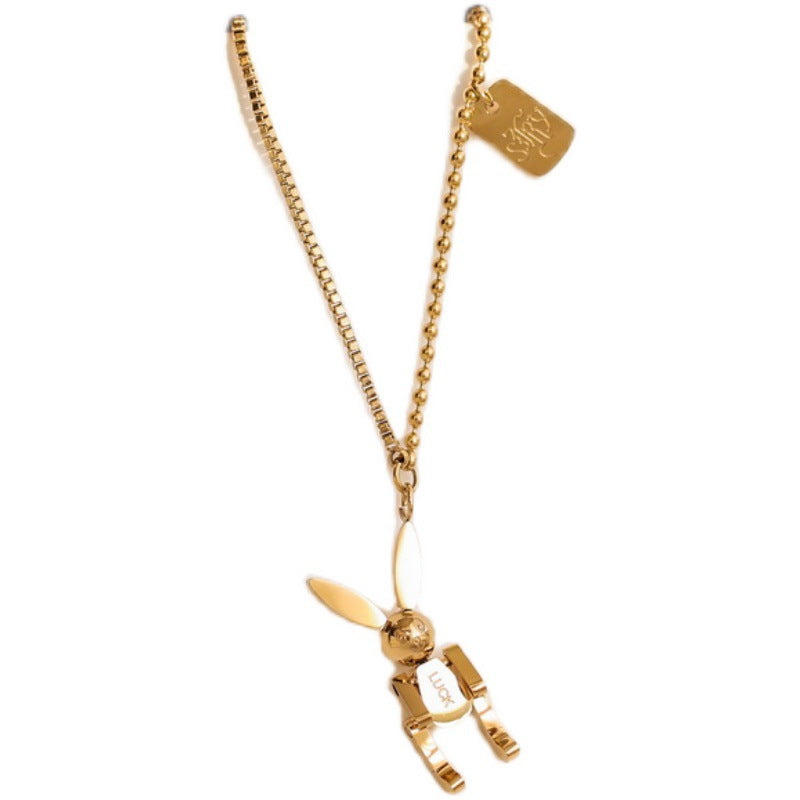 14K Gold Rabbit Pendant Neckchain