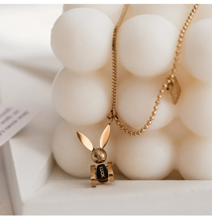 14K Gold Rabbit Pendant Neckchain